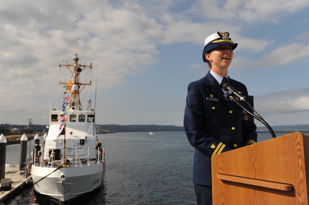 Coast Guard Cutter Blue Shark change of command