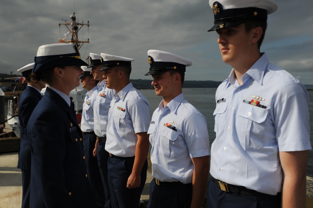 Coast Guard Cutter Blue Shark change of command