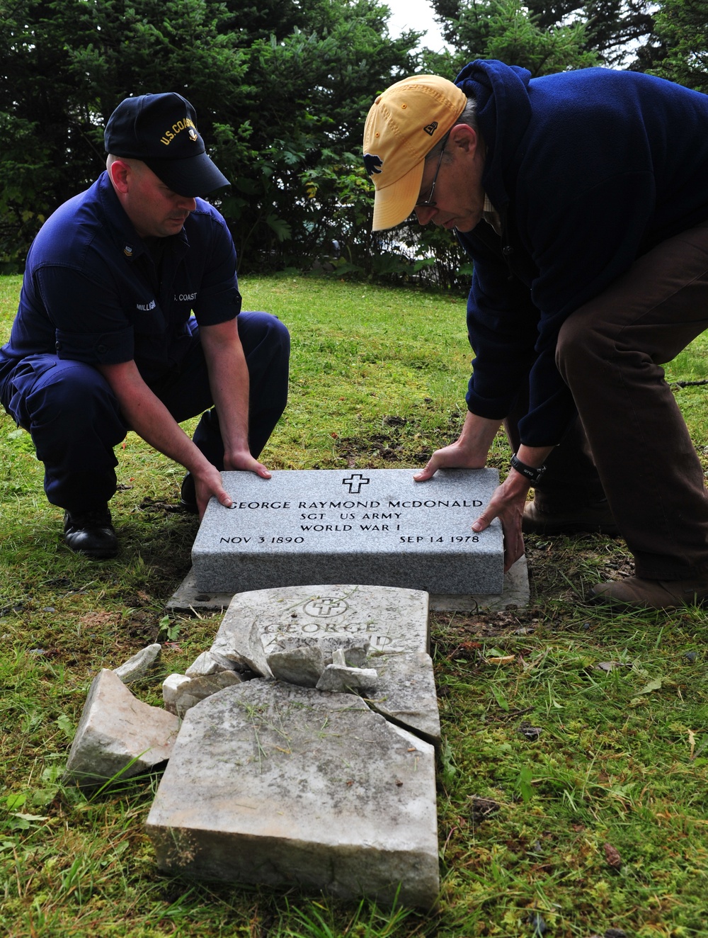 McDonald headstone ceremony
