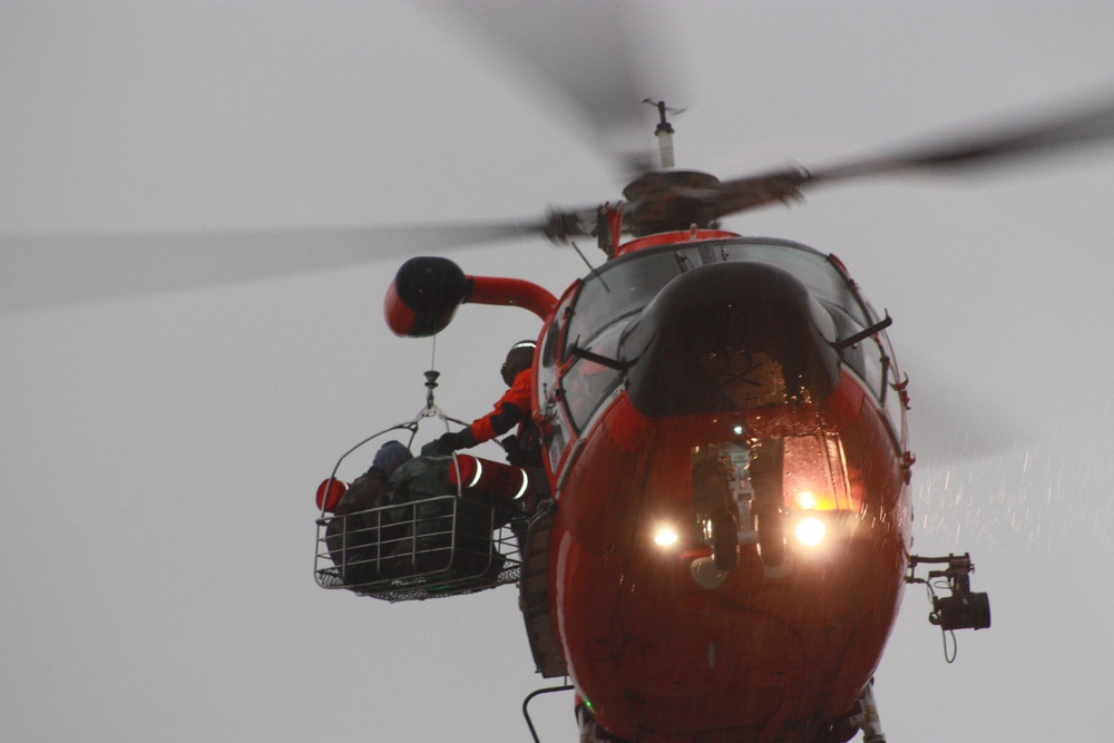 Coast Guard Air Station Detroit rescue in Ashtabula Harbor