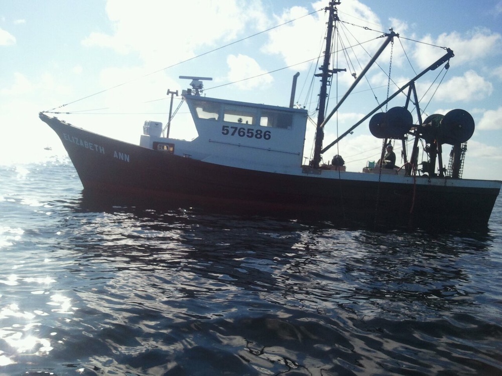 Fishing boat Elizabeth Ann catches fire off coast of Gloucester, Mass.