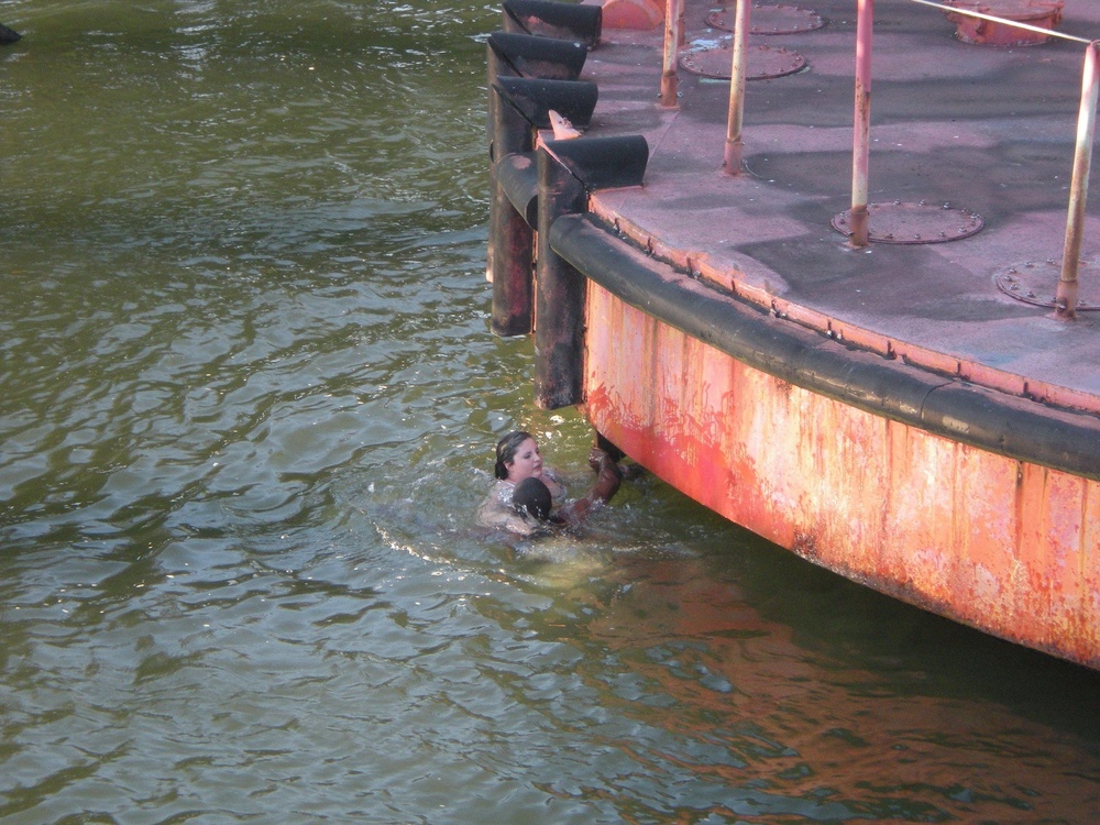 Petty Officer 2nd Class Leon Doniphan rescues girl in Columbia River