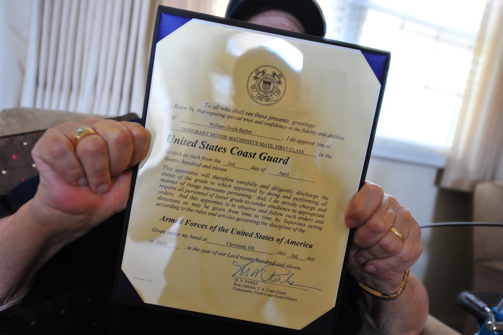 Coast Guard vet promoted 69 years later