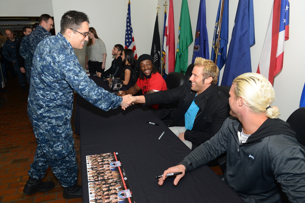 WWE superstars visit NBK-Bangor submarine force