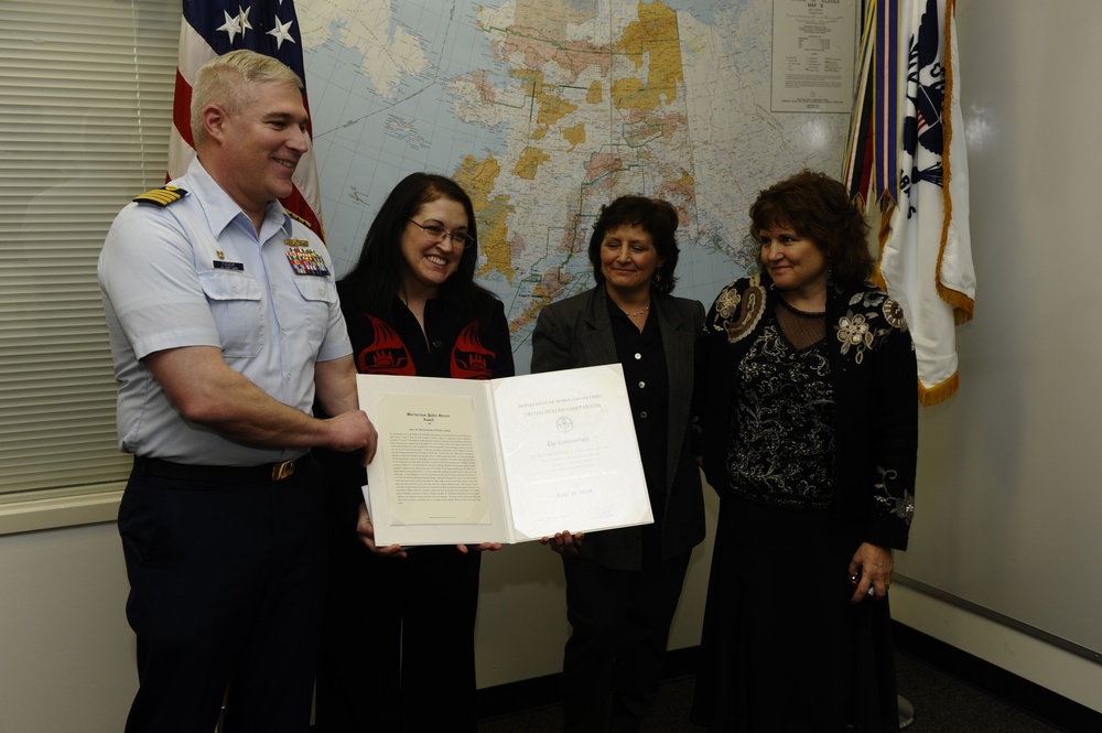 posthumous presentation of the Coast Guard Meritorious Public Service Award