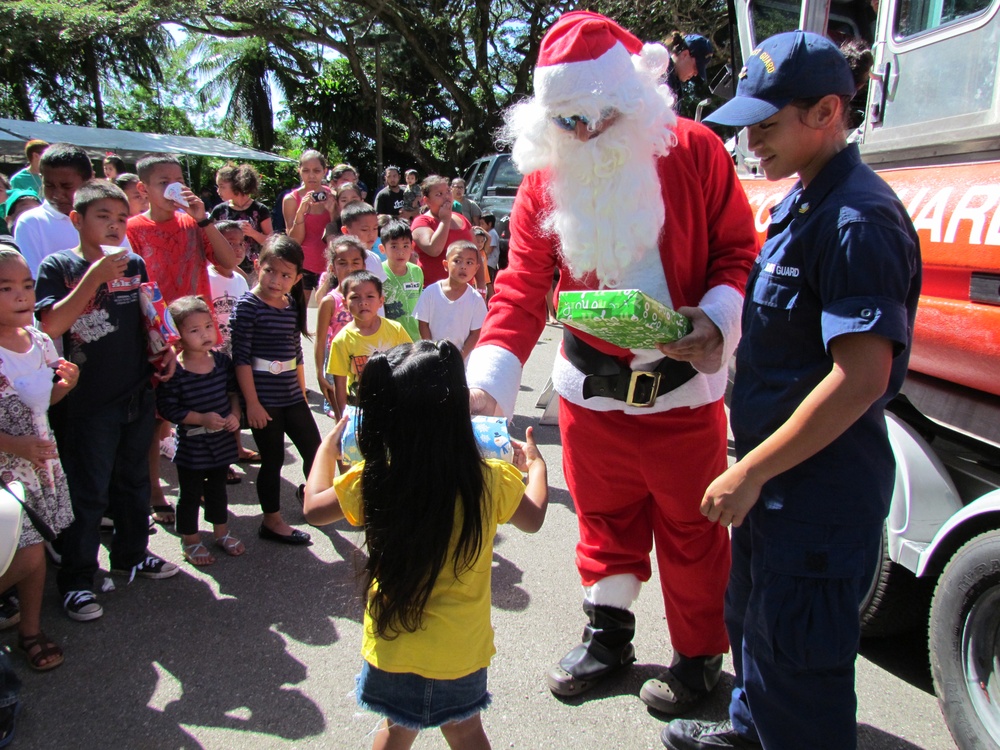 Handing out presents