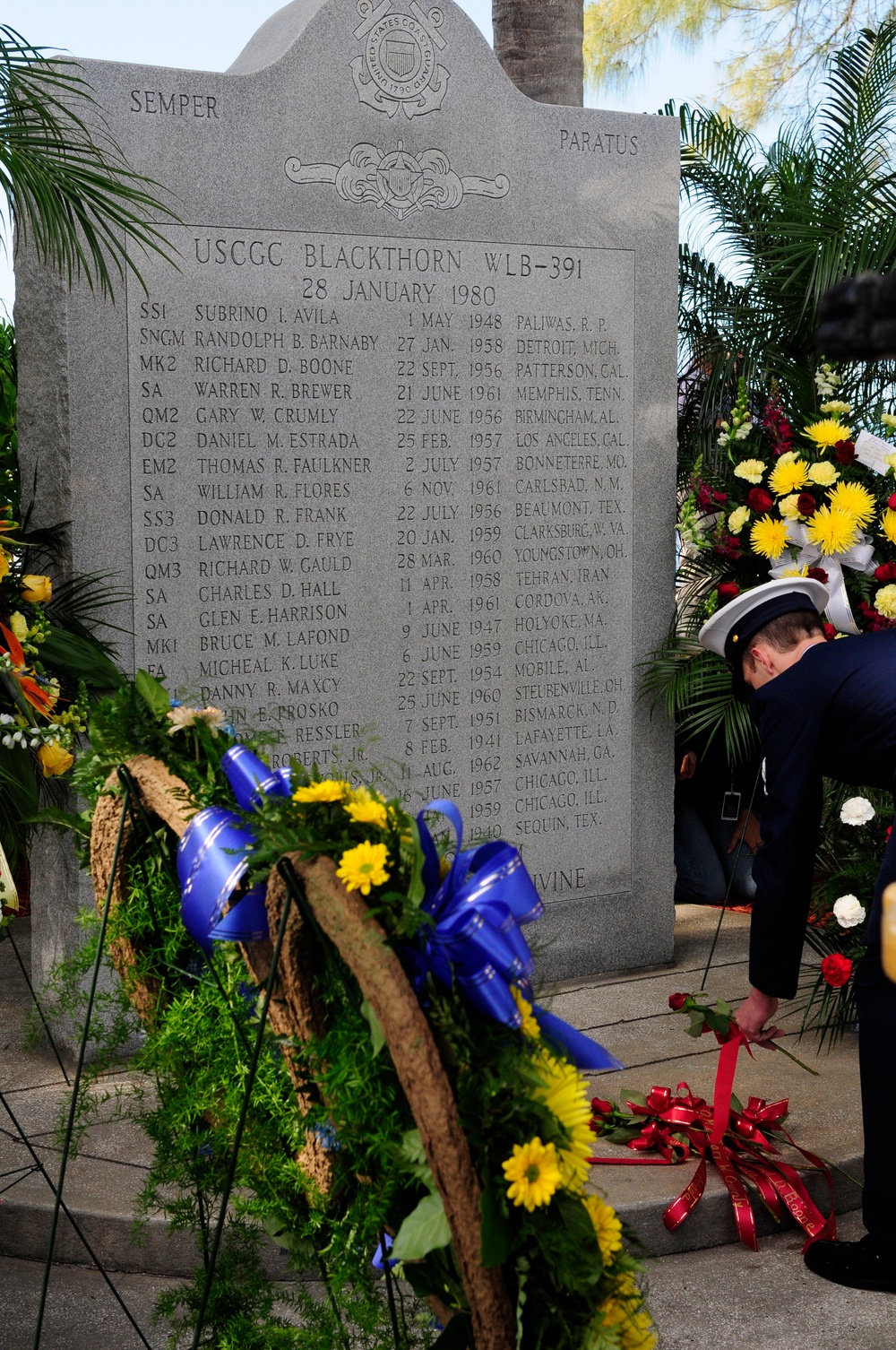 Coast Guard Cutter Blackthorn memorial