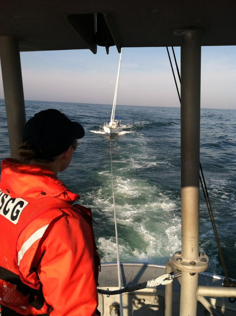 Coast Guard Station Shinnecock tows disabled sailing vessel