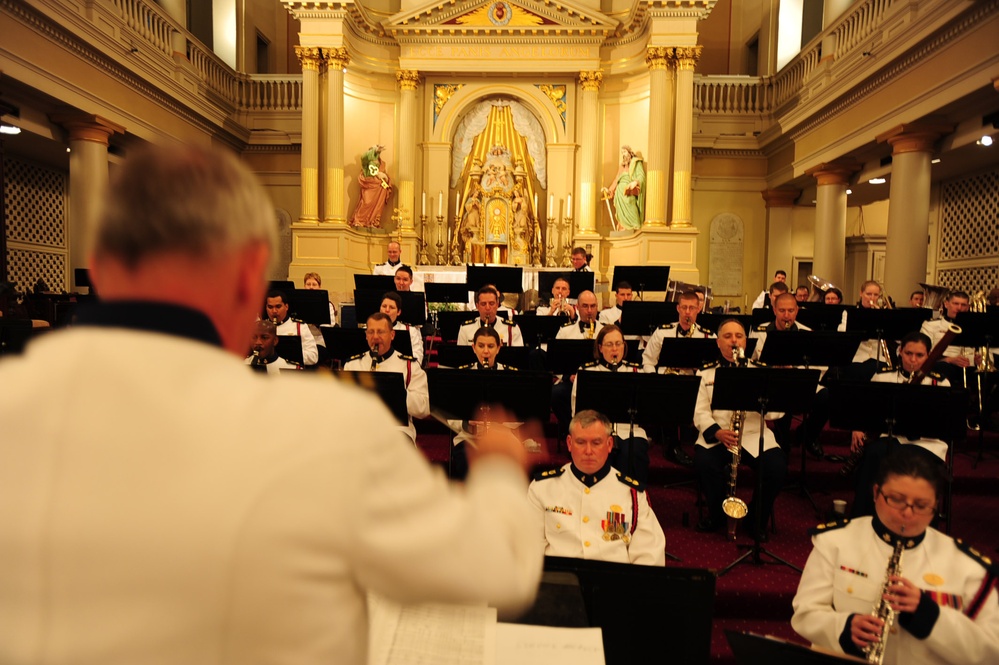 USCG Band performs at the Saint Louis Cathedral