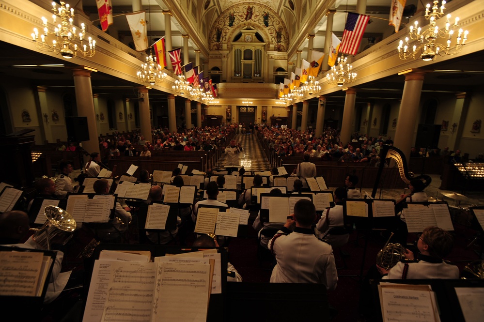 USCG Band performs at the Saint Louis Cathedr