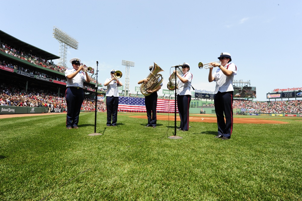 Coast Guard Brass Quintet performs the National Anthem