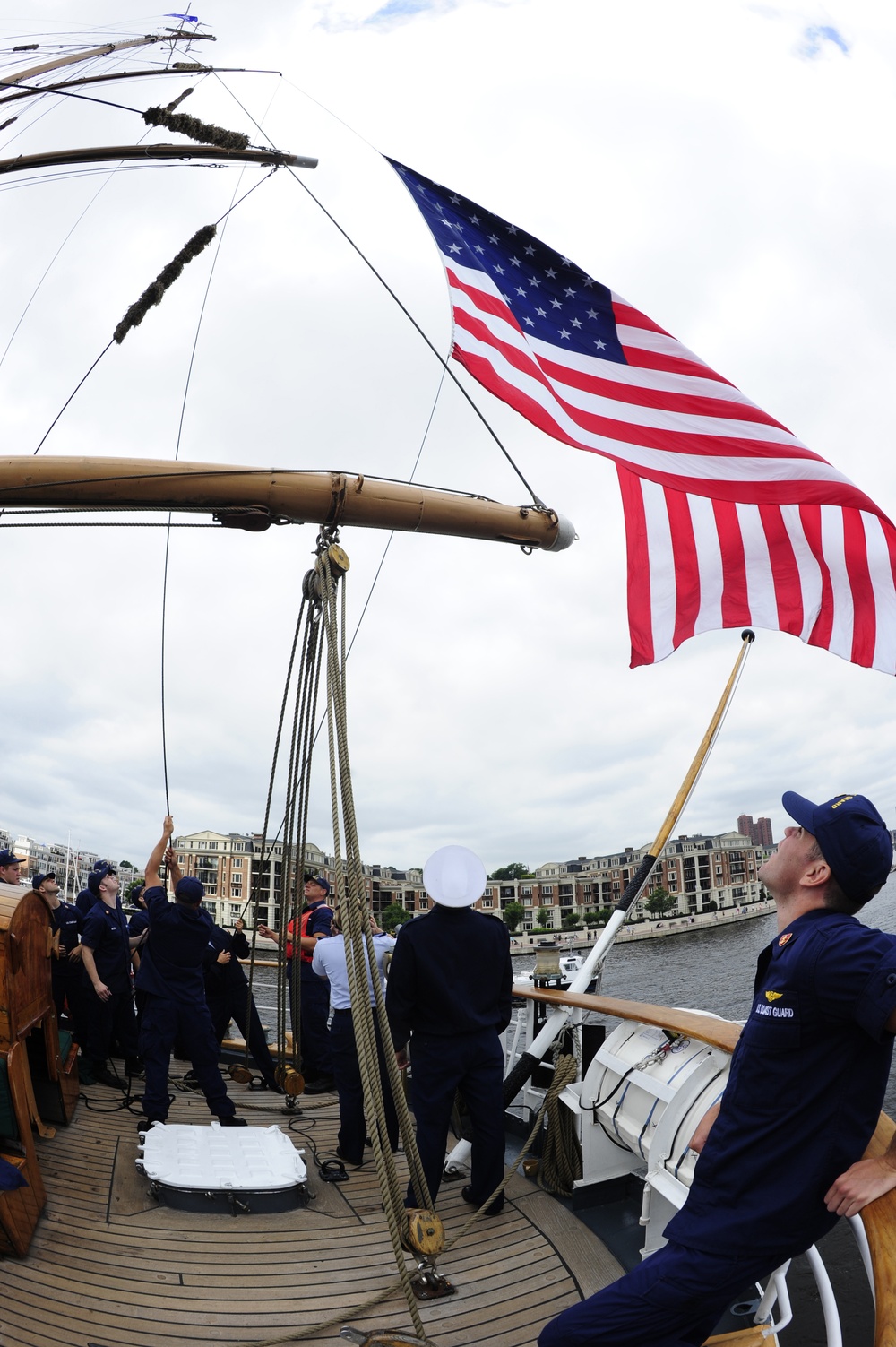 CGC Eagle transits Baltimore Harbor