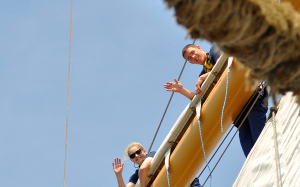 Coast Guard Cutter Eagle sail stations