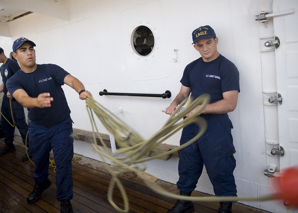 CGC Eagle damage control, seamanship training