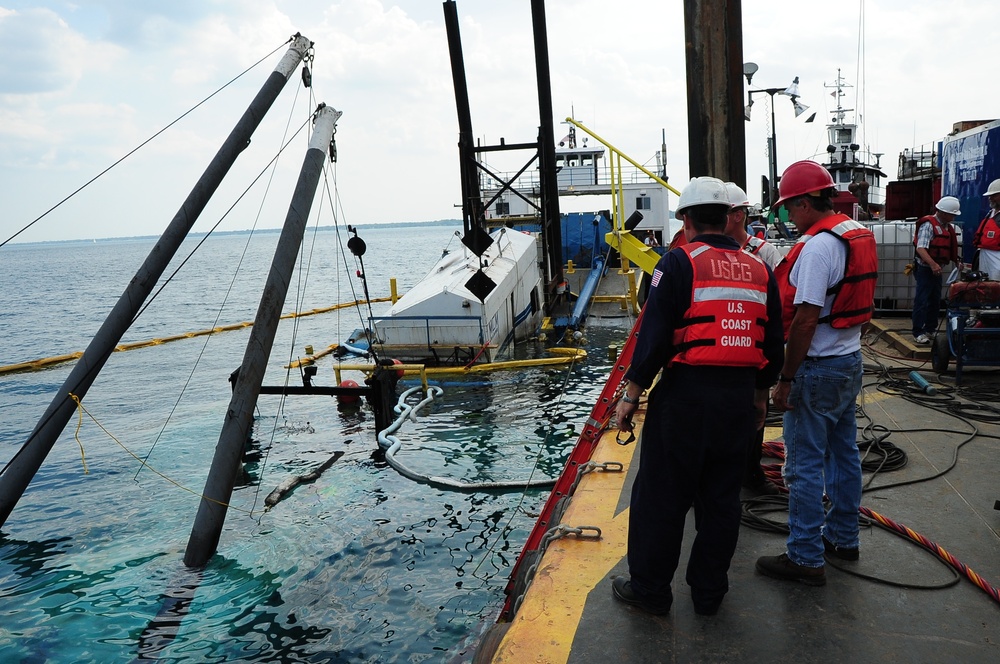 Salvage operations of Arthur J in Lake Huron