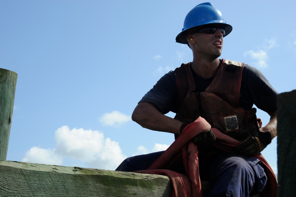 Coast Guard  Cutter Pamlico wrecks structure