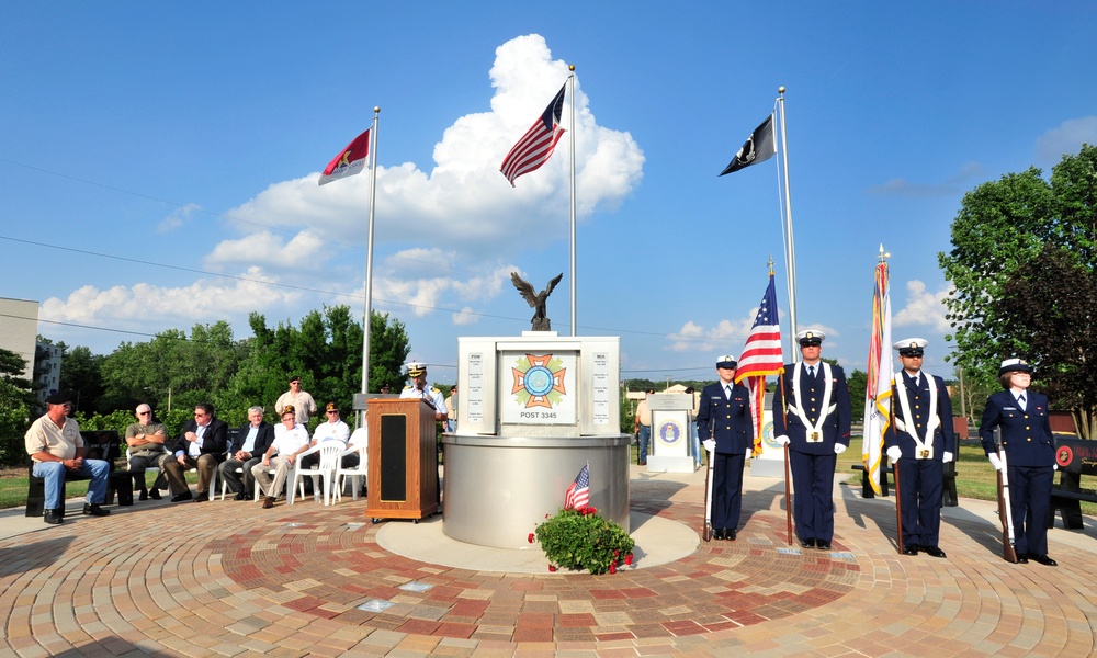 Coast Guard memorial bench dedication