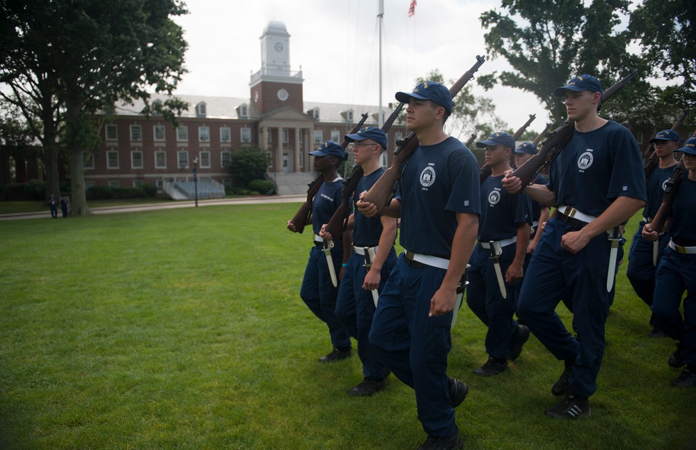Coast Guard Academy Class of 2016 conducts close order drills