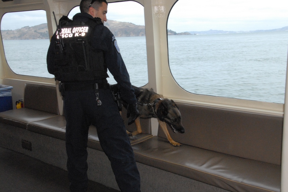 K-9 Clears Alcatraz Ferry Interior