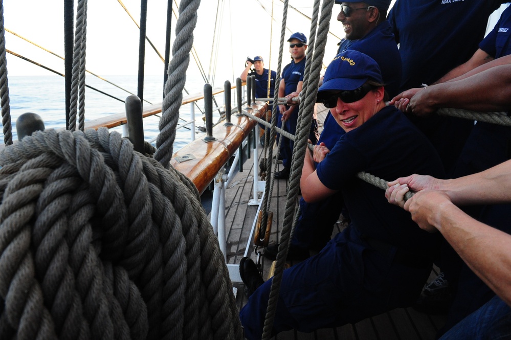 Officer Candidates Aboard Barque Eagle