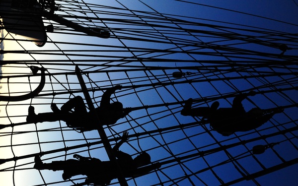 Officer Candidates Aboard Barque Eagle