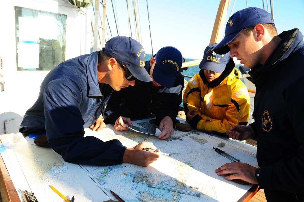 Officer Candidates Aboard Coast Guard Barqu