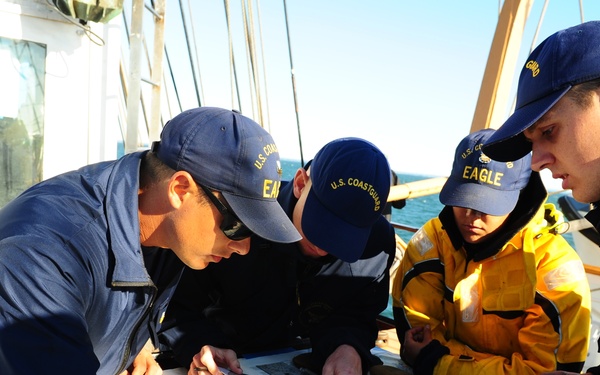 Officer Candidates Aboard Coast Guard Barqu