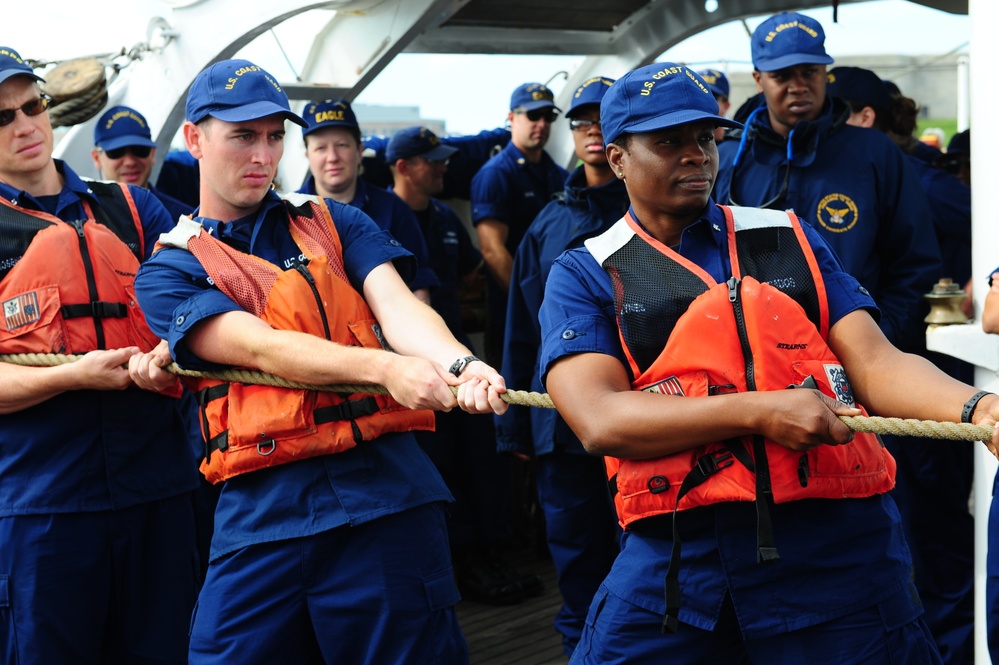 Officer Candidates Aboard Coast Guard Barqu