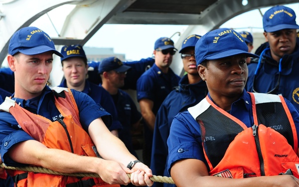 Officer Candidates Aboard Coast Guard Barqu