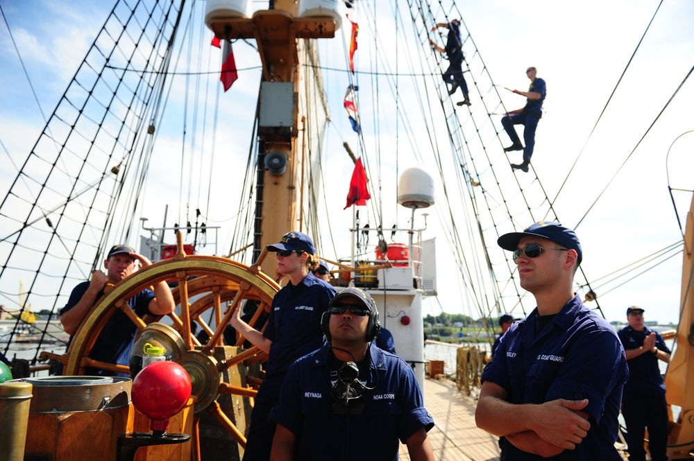 Officer Candidates Aboard Coast Guard Barqu