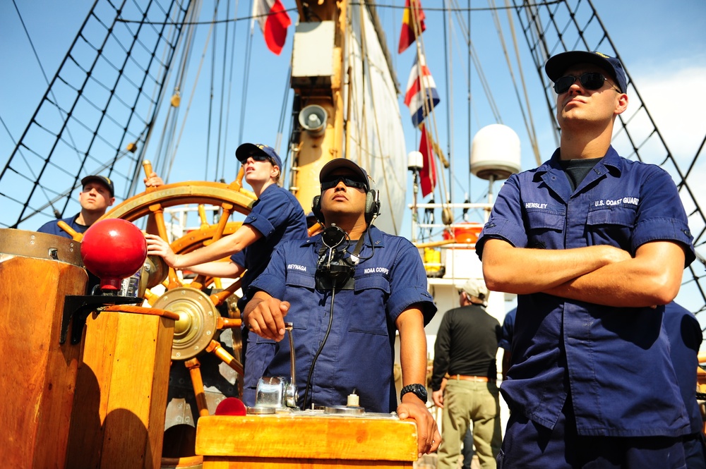 Officer Candidates Aboard Coast Guard Barqu