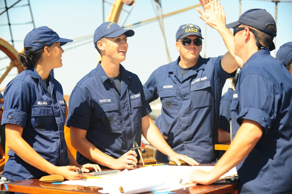 Officer Candidates Aboard Coast Guard Barqu