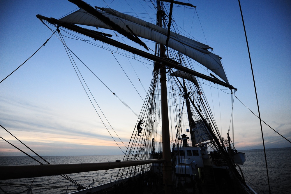 Officer Candidates Aboard Coast Guard Barqu