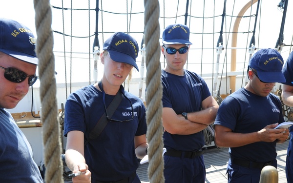 Officer Candidates Aboard CGC Eagle