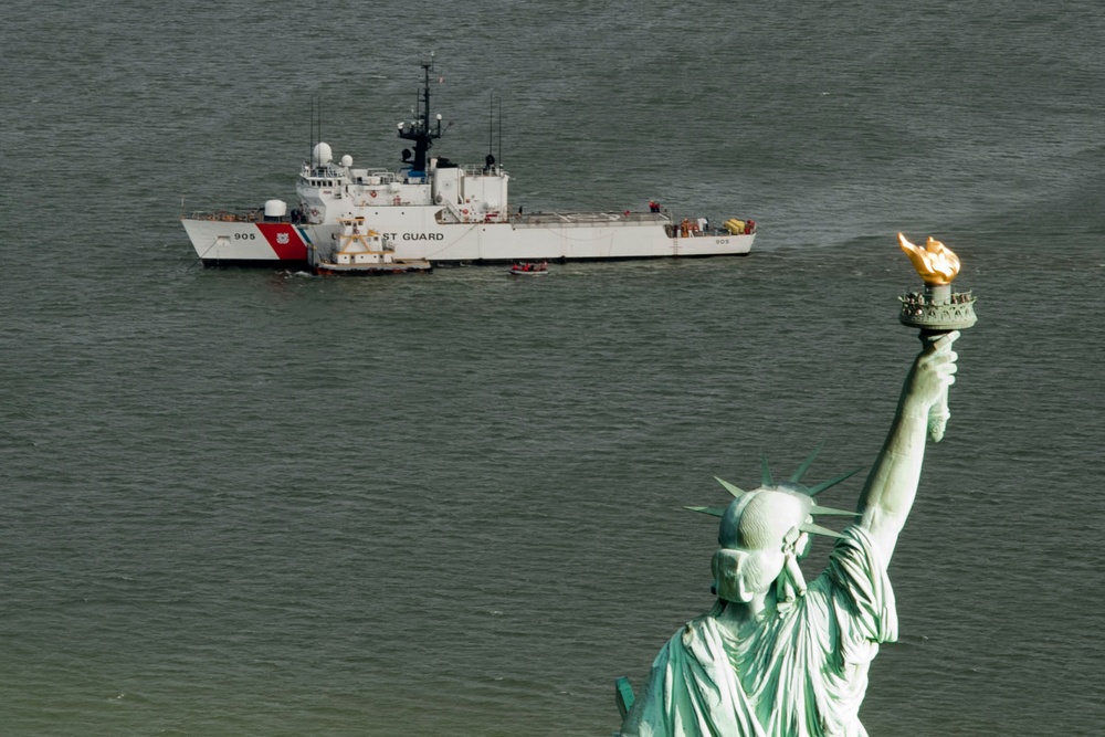 Coast Guard Cutter Spencer enters NY Harbor