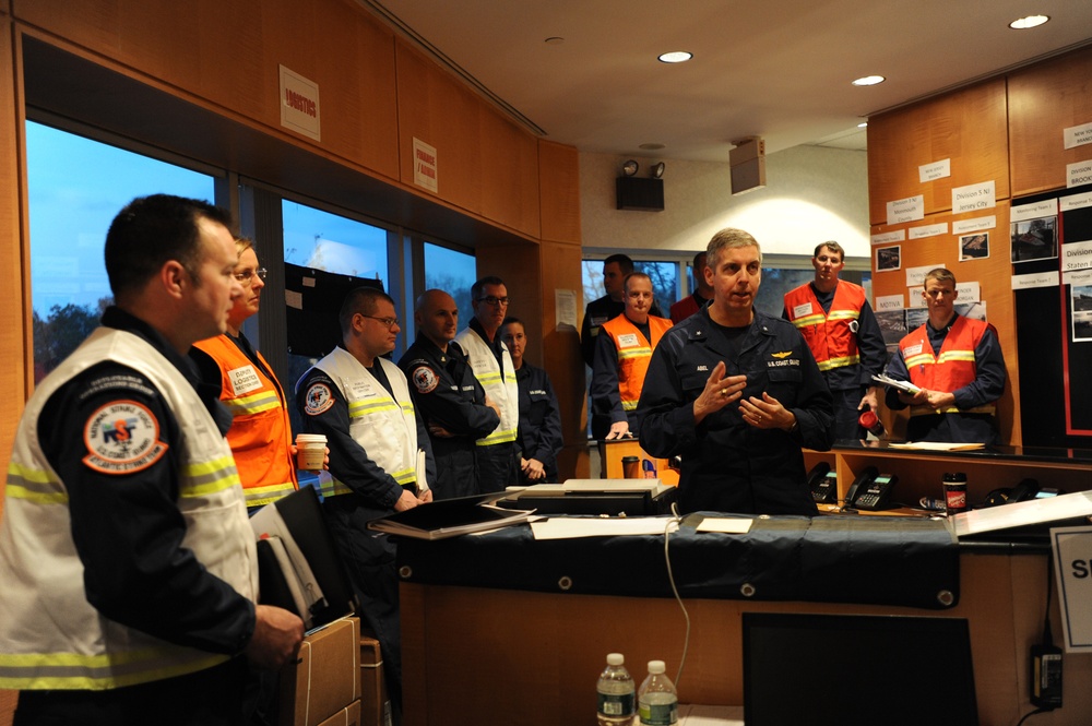 Rear Adm. Abel visits Hurricane Sandy Pollution Response Unified Command