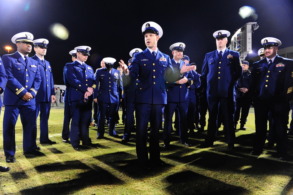 Coast Guardsmen at Jaguars Military Appreci