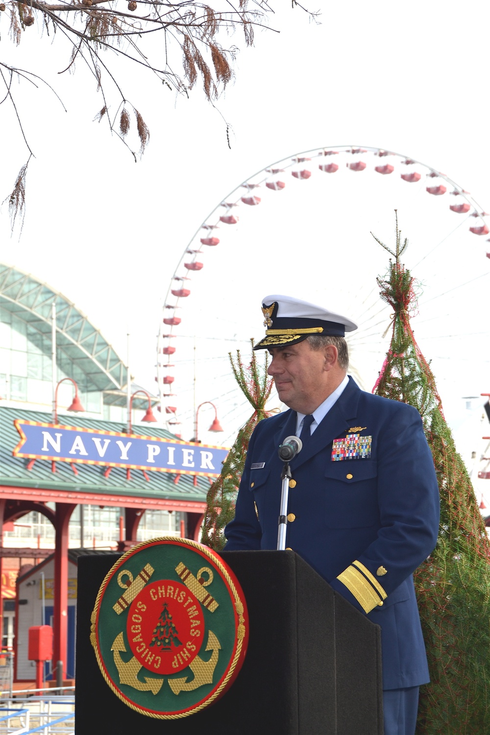 9th Coast Guard district commander addresses Christmas Ship ceremony