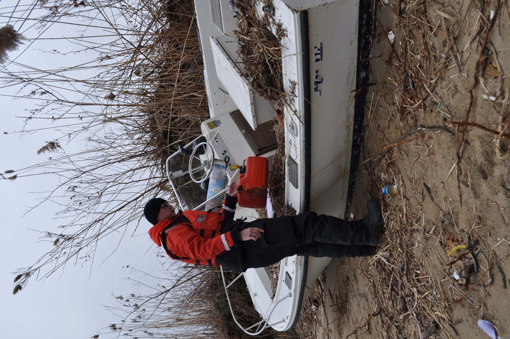Coast Guard assessement ops on Gunning Island, N.J.