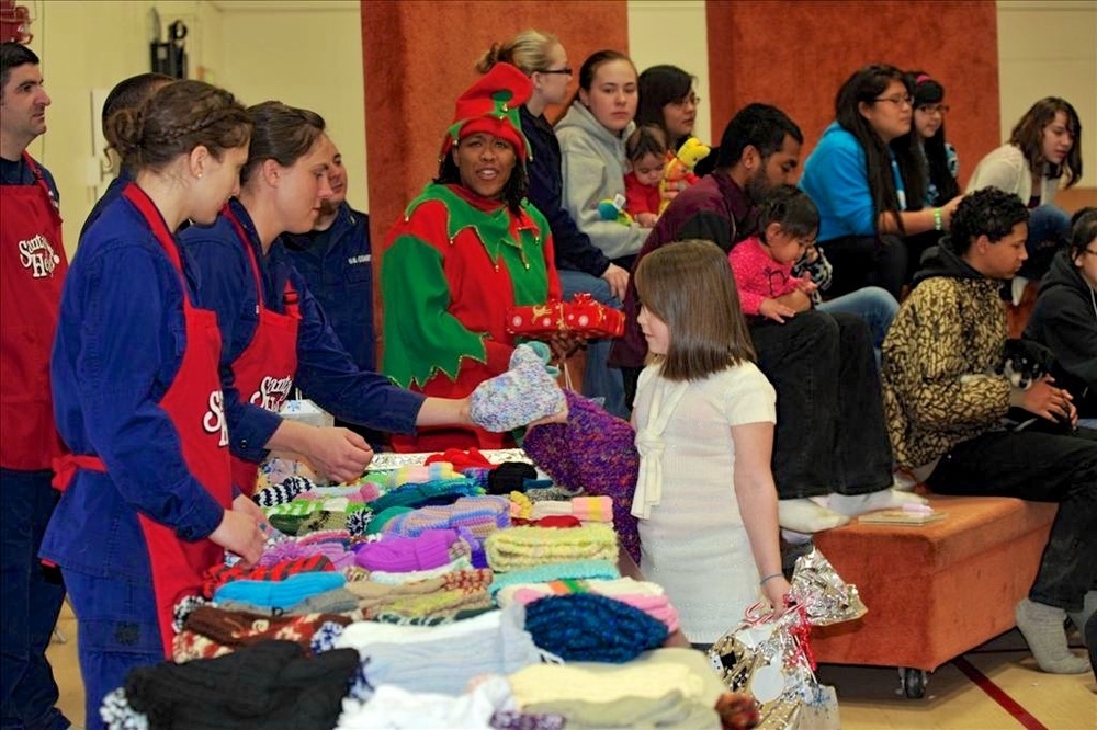 Coast Guard Cutter SPAR crew brings Santa to the Village (1)