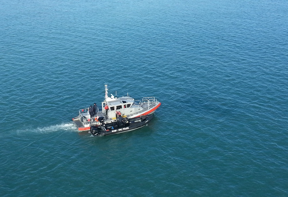 Flyover of Coast Guard and RCMP Shiprider tra