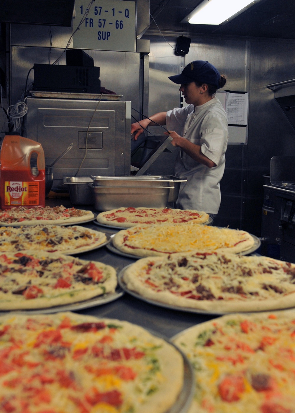 Coast Guard Cutter SPAR crew prepares for Pizza Night