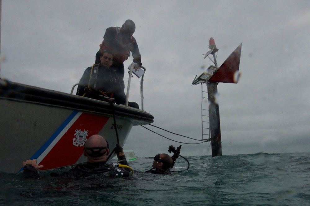 RDLE Divers conduct environmental surveys