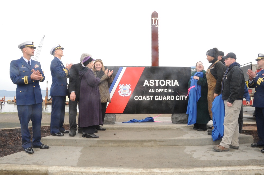Coast Guard City Astoria monument unveiling