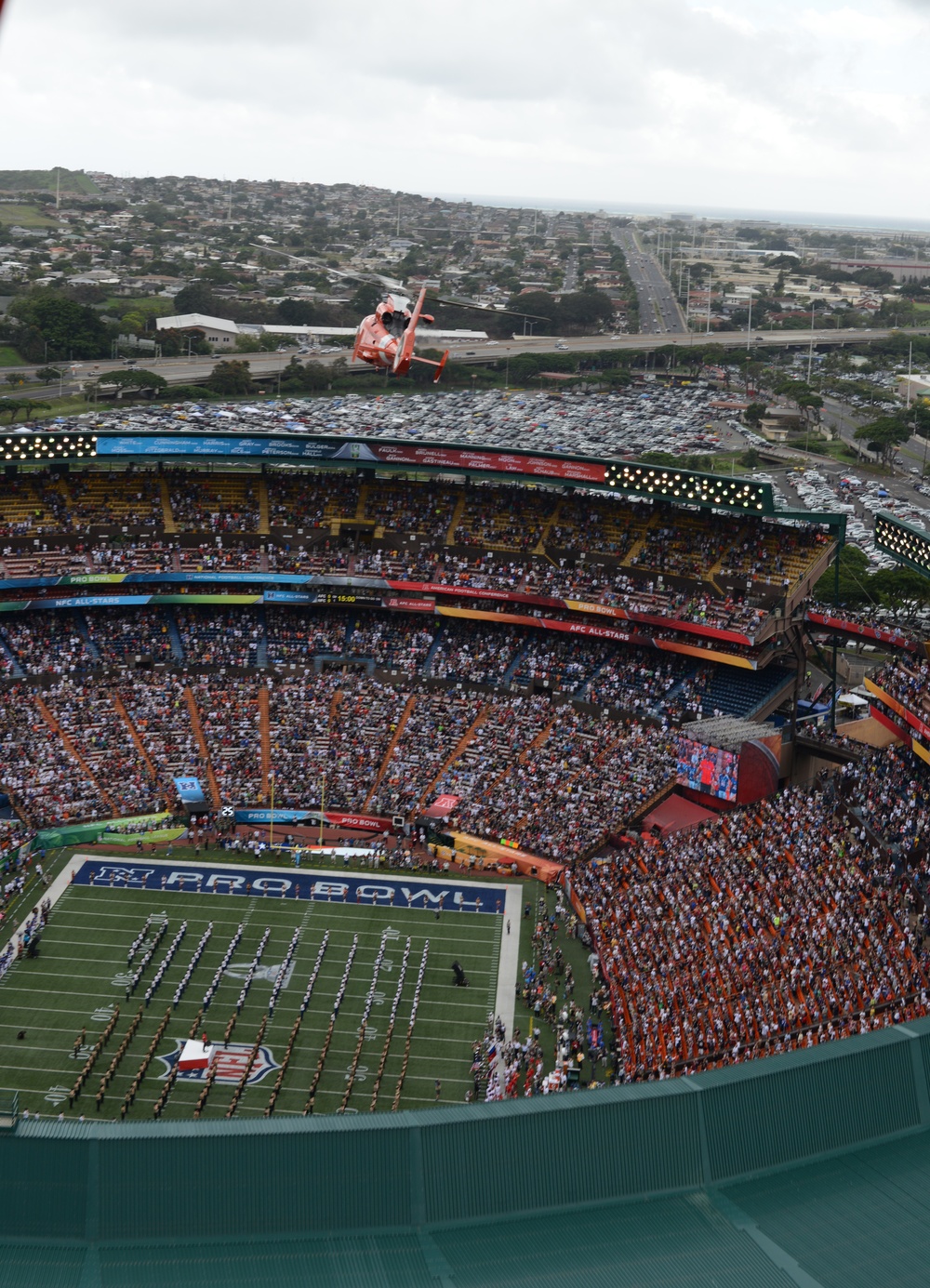 Pro Bowl formation flight