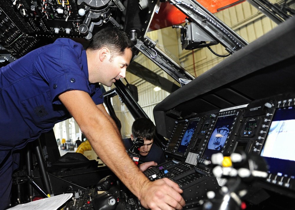 Avionics electrical technician troubleshoots electrical problem