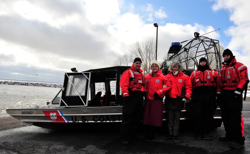 Ice rescue training exercise