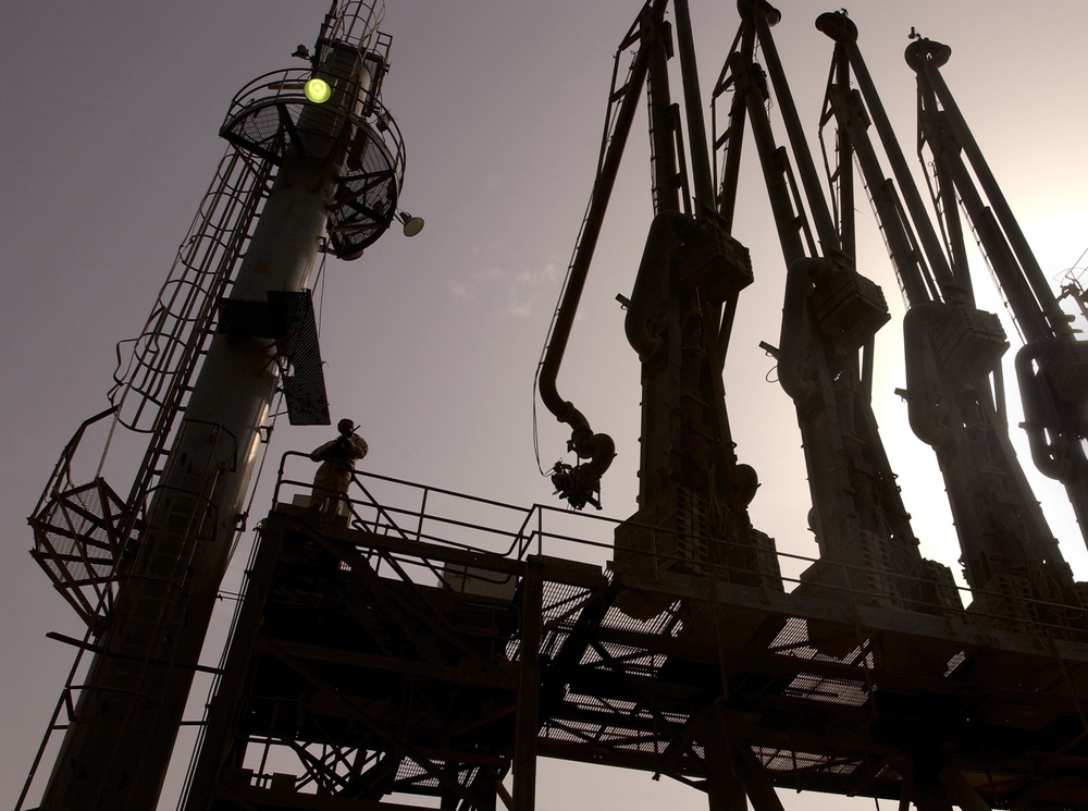 Security watch on oil platform