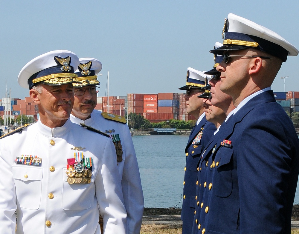 Coast Guard District 11 change of command ceremony