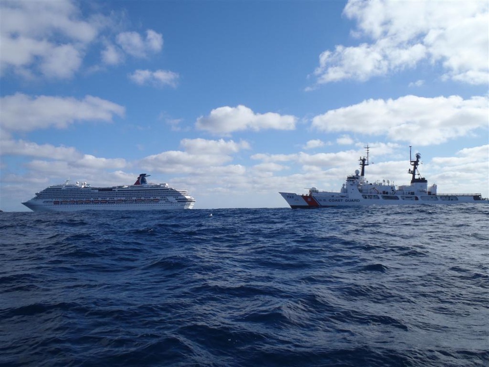 Coast Guard crews continue to monitor the safety of those aboard the Splendor
